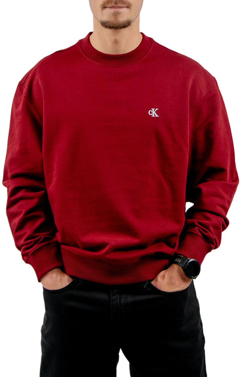 Calvin Klein Jeans 350Terry Monogram CN Sweat Rood