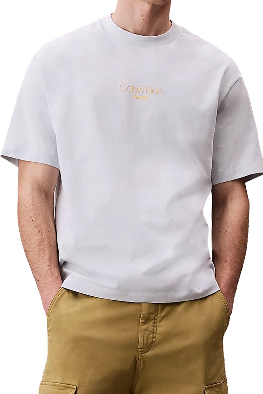 Calvin Klein T-Shirts And Polos Light Blue Blauw