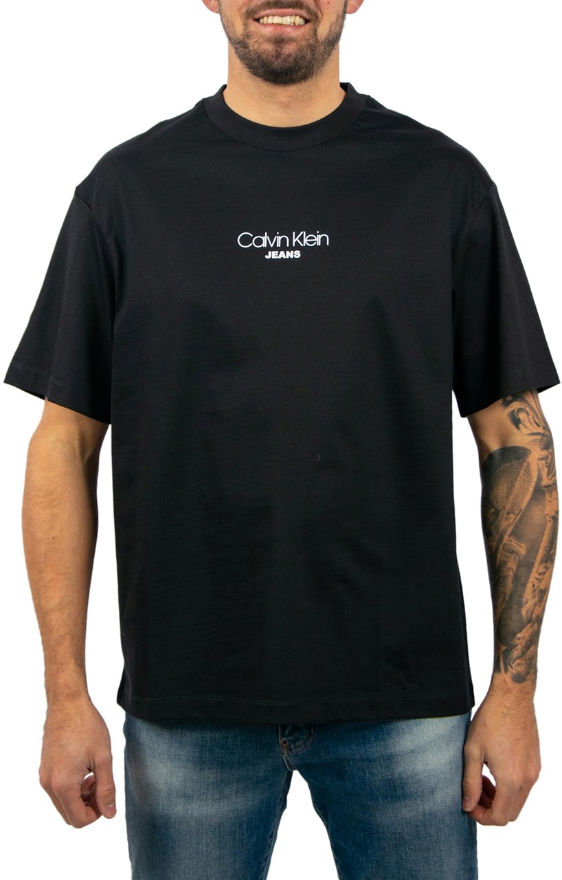 Calvin Klein Jeans Relaxed Fit CKJ Graphic Tee Zwart