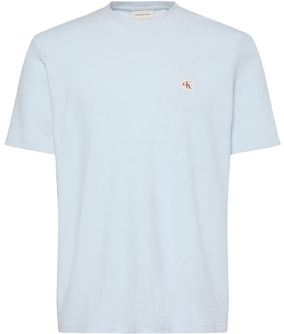 Calvin Klein Calvin Klein Jeans SS Waffle Badge Crewneck Tee Blauw