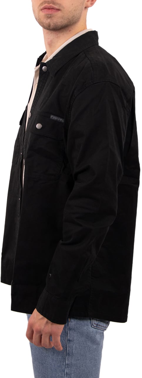 Calvin Klein Jeans LS Utility Relaxed Overshirt Zwart