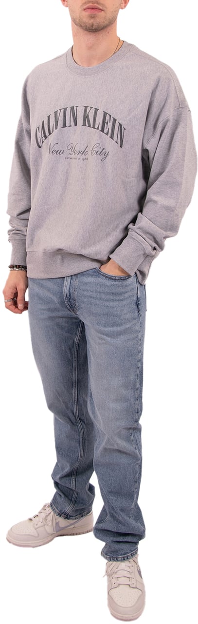 Calvin Klein Jeans LS Premium Terry Calvin Collegia Grijs