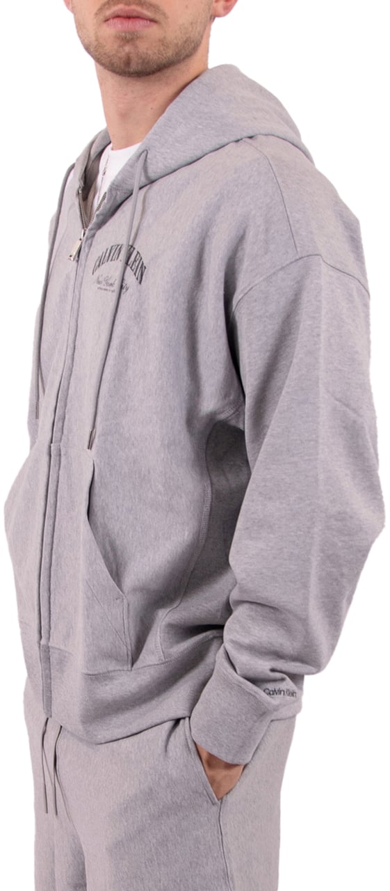 Calvin Klein Jeans LS Premium Terry Calvin Collegiate Grijs