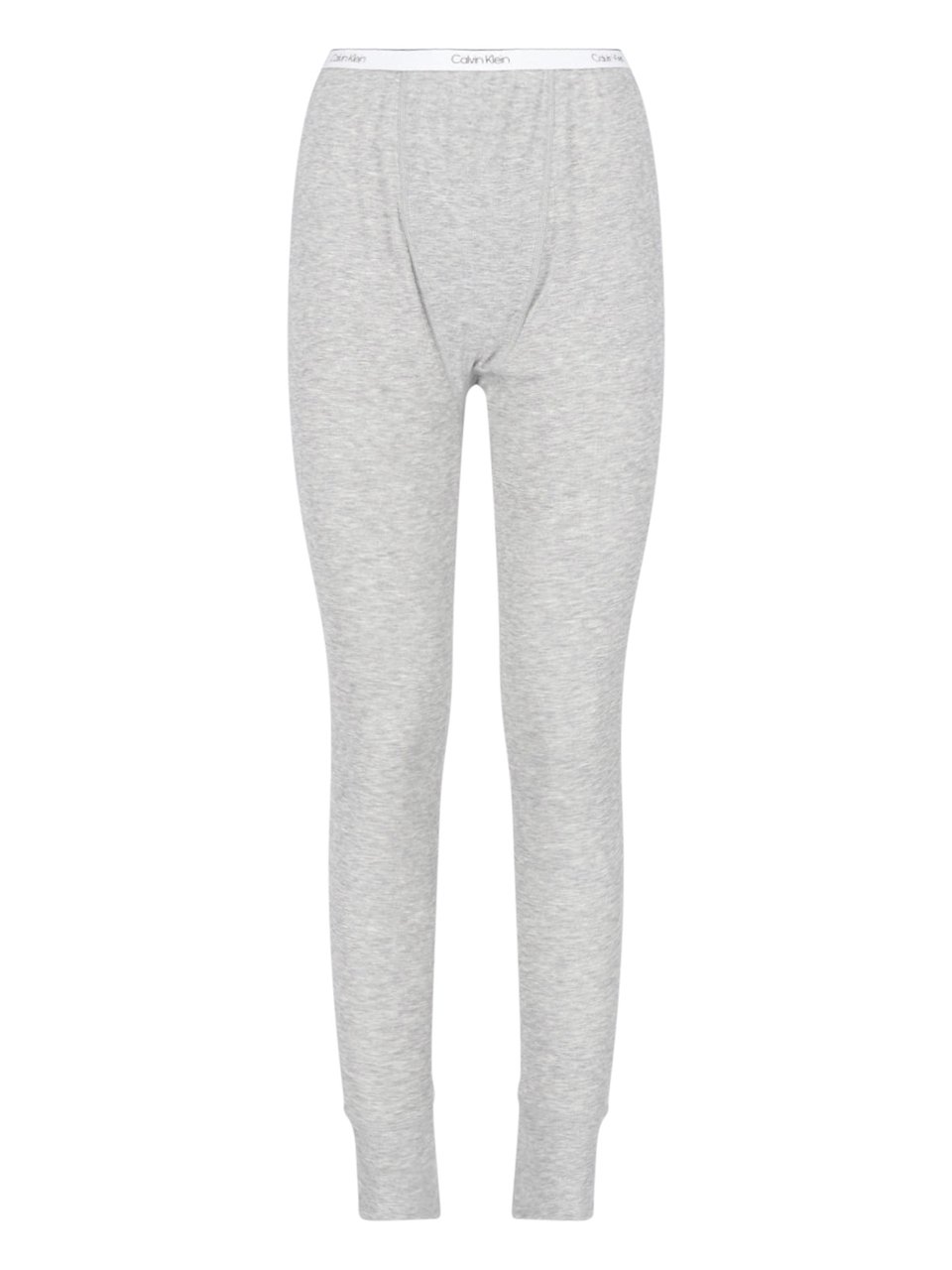 Calvin Klein Grey Slim Tapered Elastic Waistband Trousers Grijs