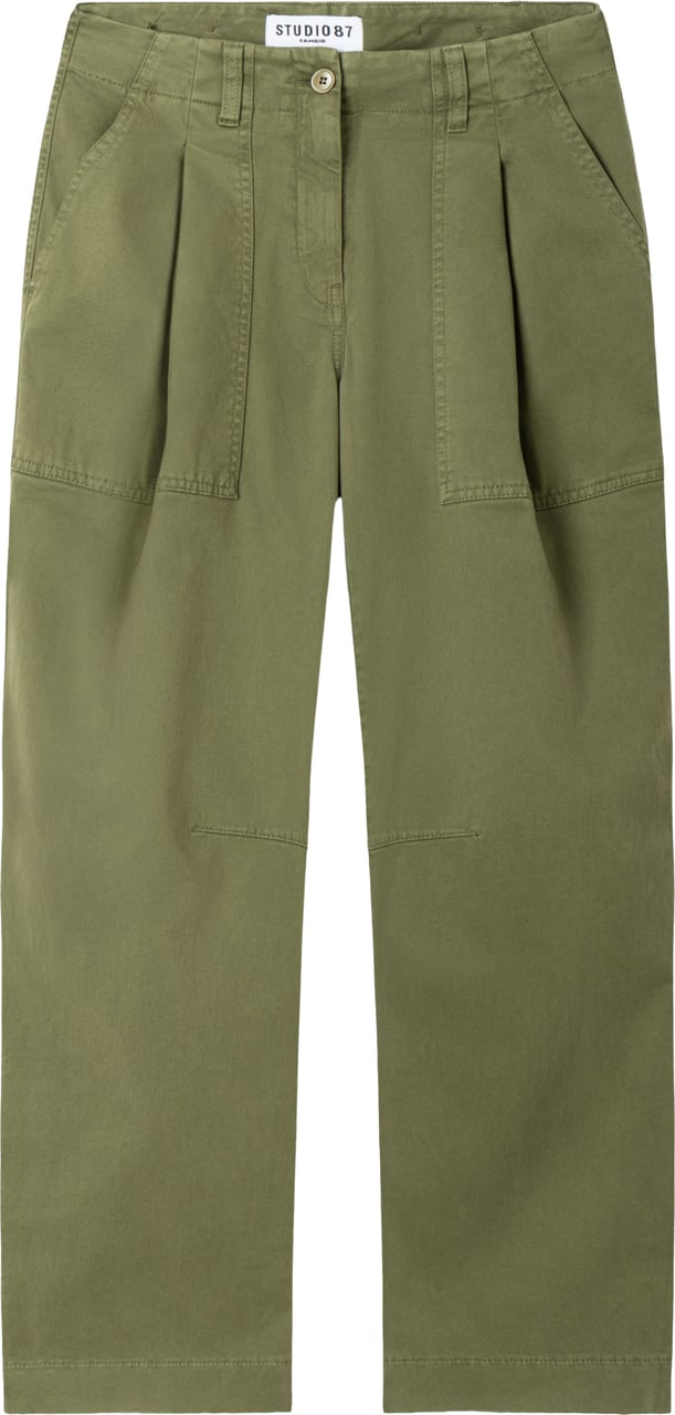 Cambio October Studio87 Pantalons Olijf 7667 X229 01 Groen