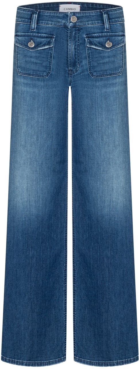 Cambio Aimee Patched Pocket Jeans Blauw 9118 0117 00 Blauw