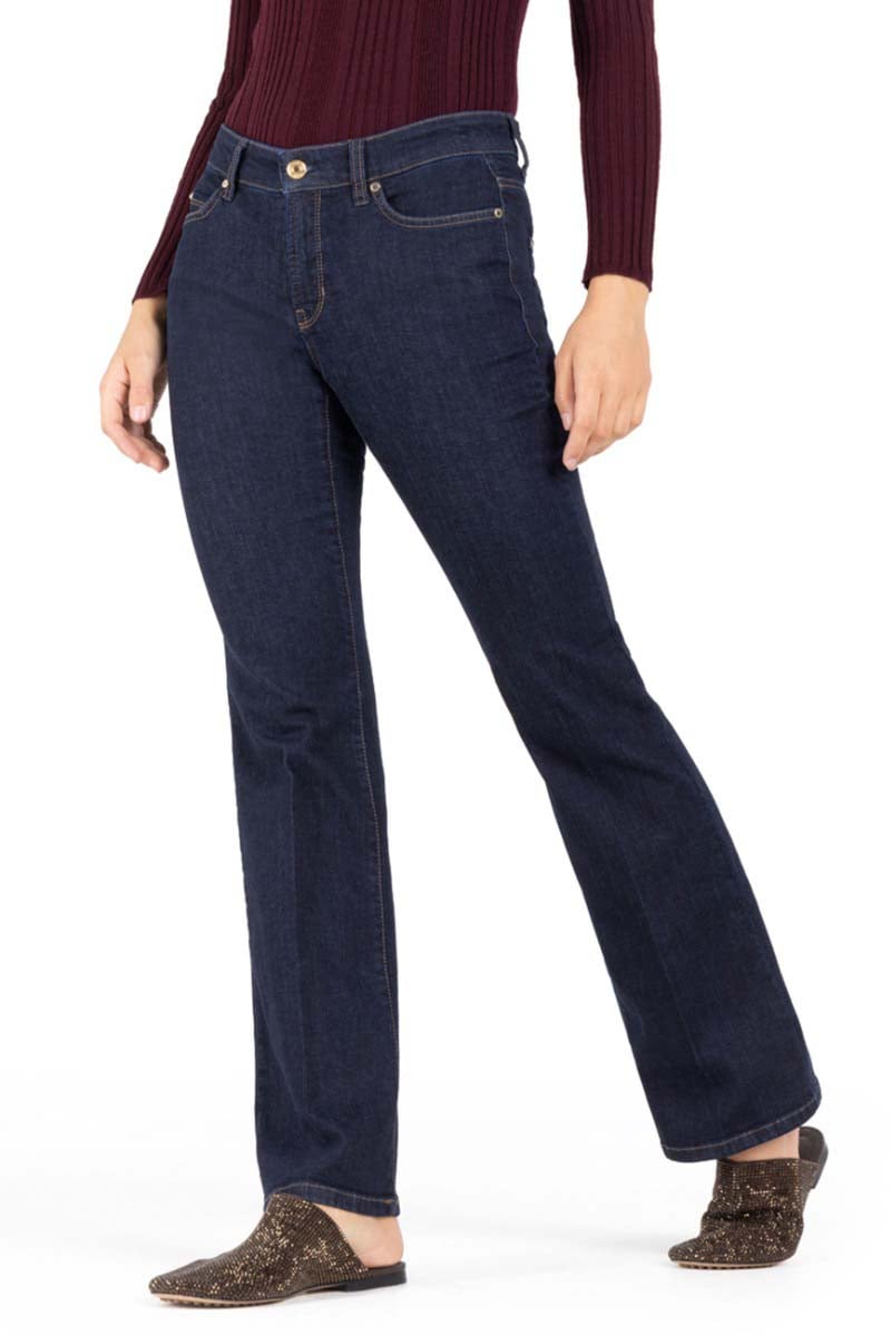 Cambio Paris Flared Jeans Donkerblauw 9157 0012 99 Blauw