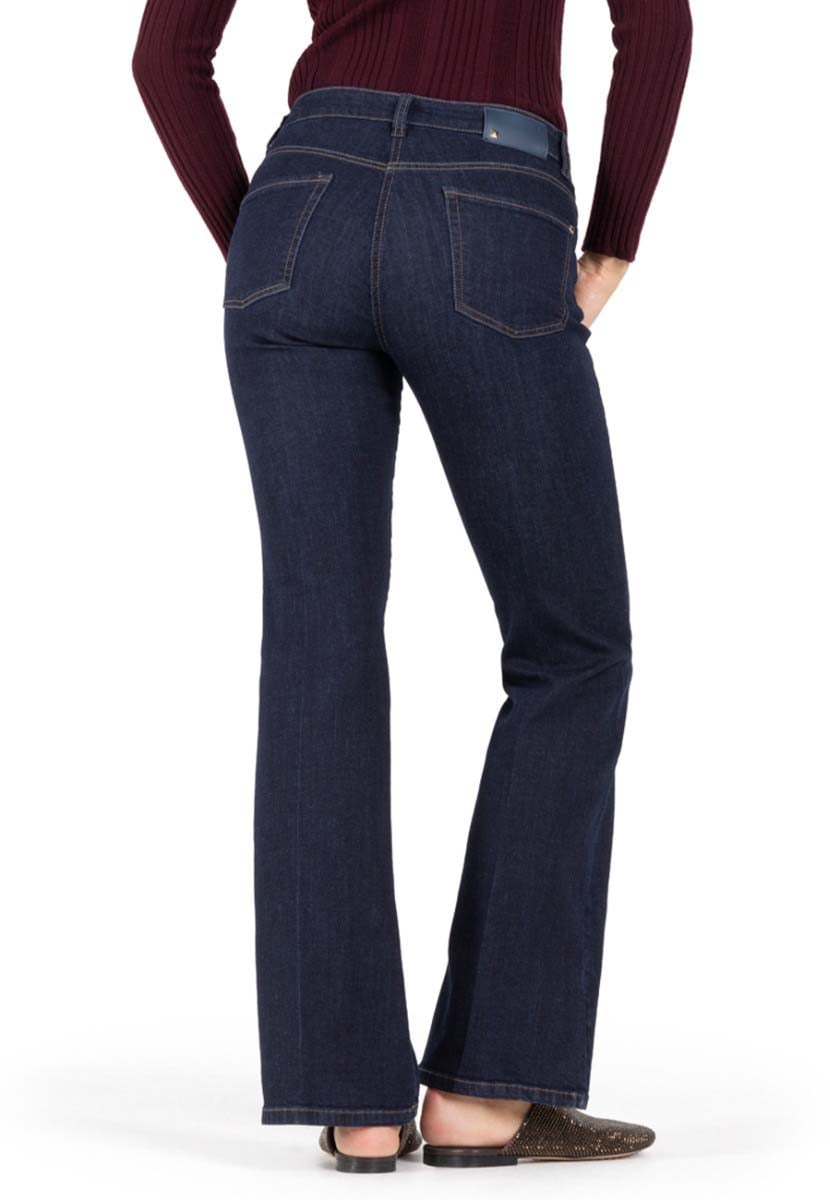 Cambio Paris Flared Jeans Donkerblauw 9157 0012 99 Blauw