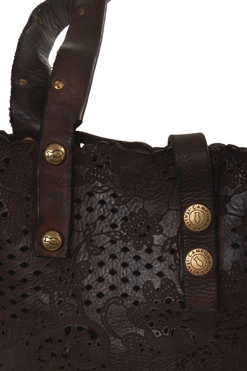 Campomaggi Leather shopper Bruin