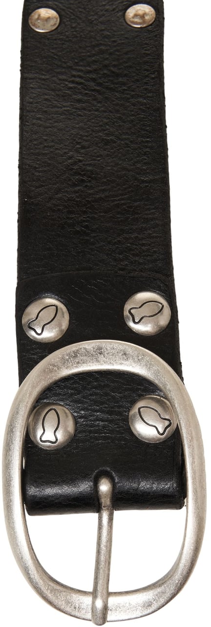 Campomaggi Leather belt with studs Zwart