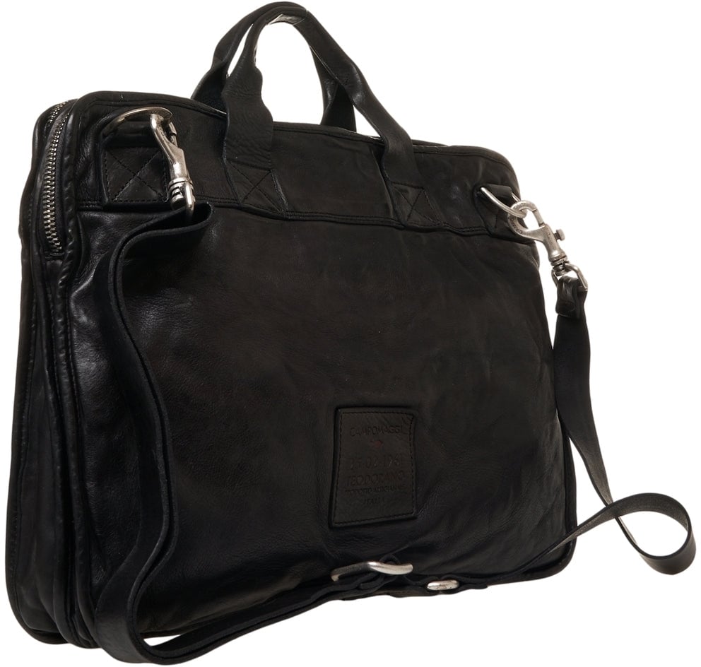 Campomaggi Leather briefcase Zwart