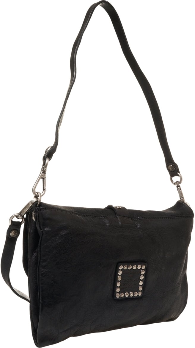 Campomaggi Shoulder bag with stud detail Zwart