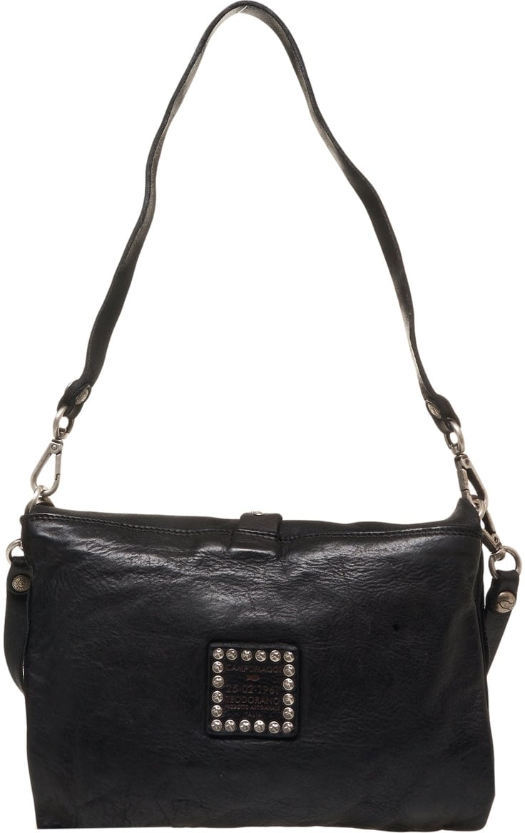 Campomaggi Shoulder bag with stud detail Zwart