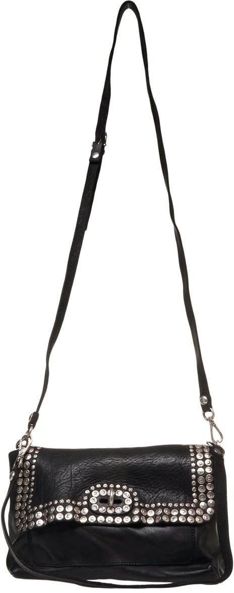 Campomaggi Shoulder bag with stud details Zwart