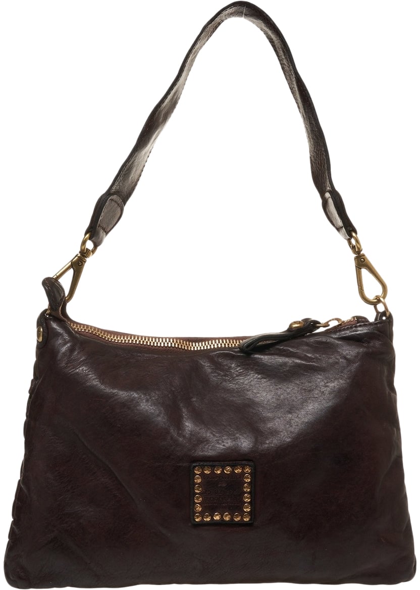Campomaggi Leather shoulder bag Bruin