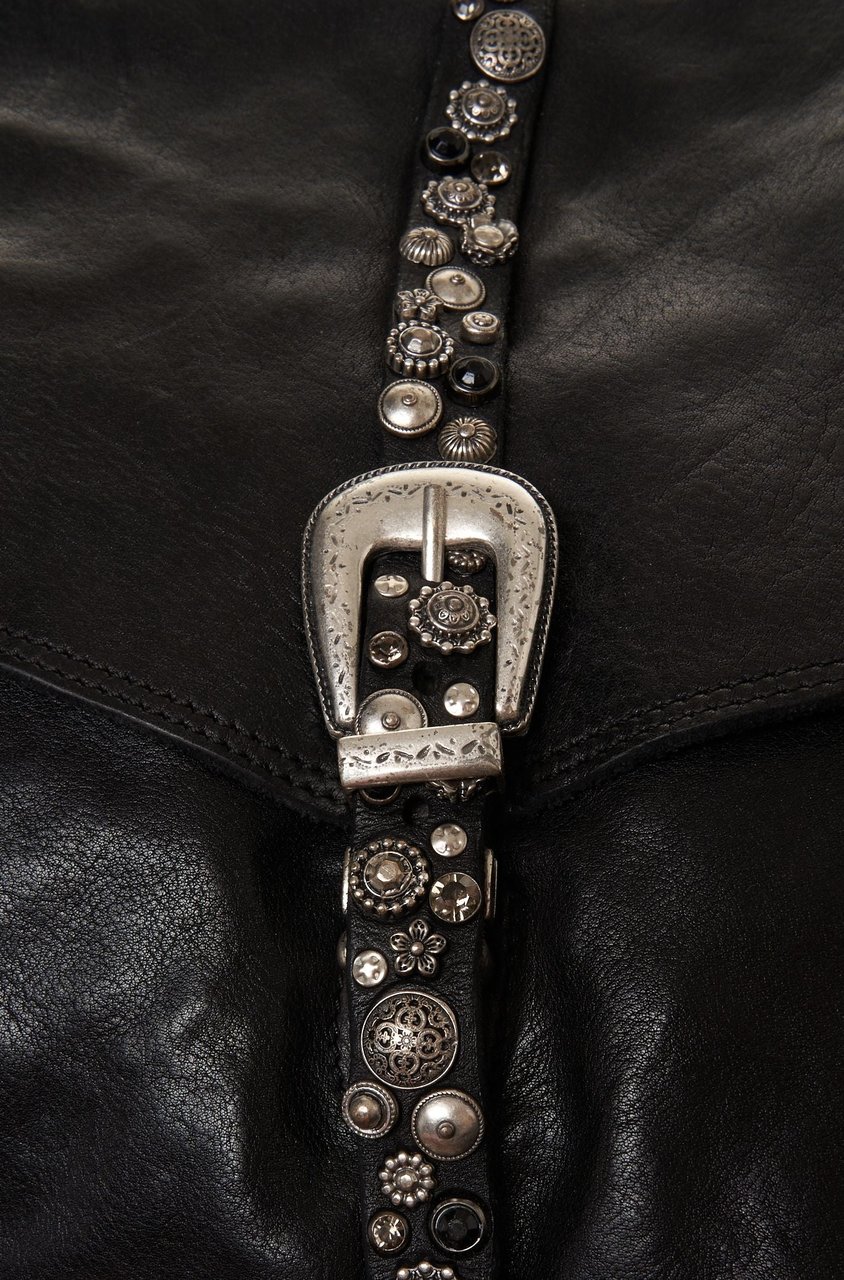 Campomaggi Backpack with stud detail Zwart