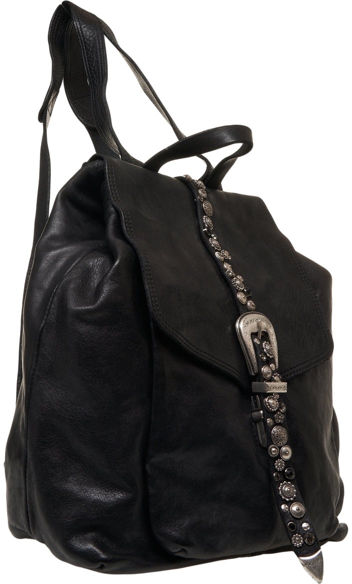 Campomaggi Backpack with stud detail Zwart