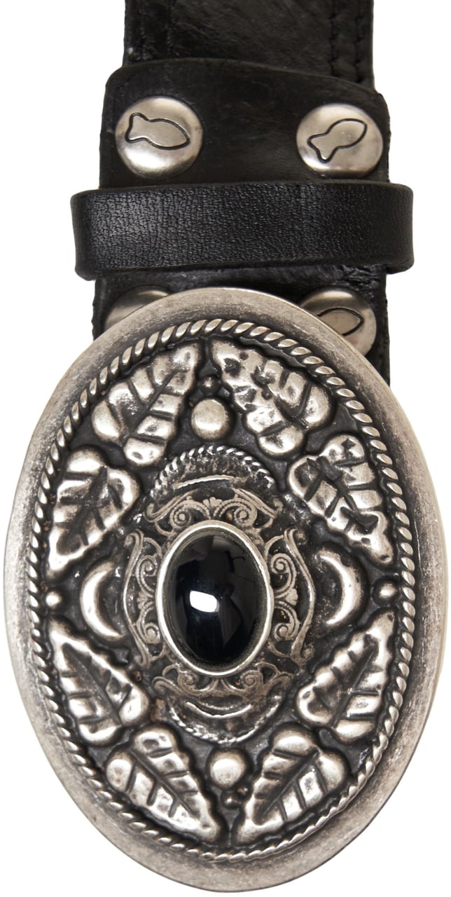 Campomaggi Grained leather belt Zwart