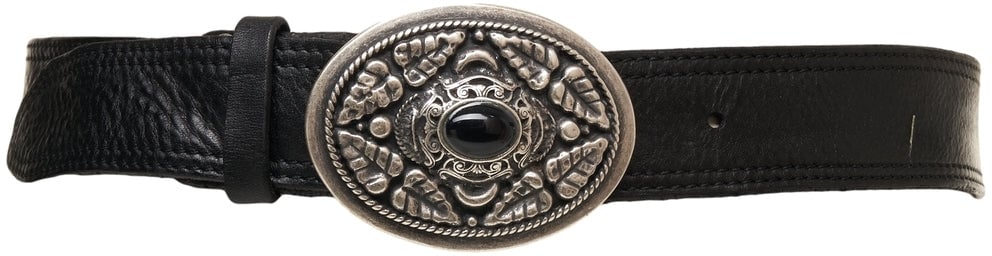 Campomaggi Grained leather belt Zwart