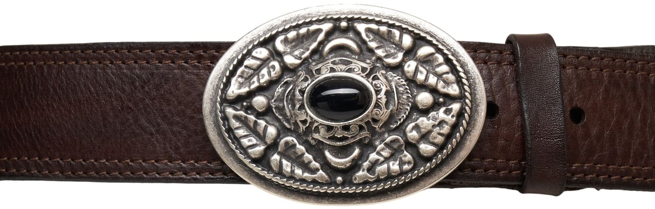 Campomaggi Grained leather belt Bruin