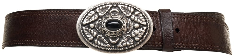Campomaggi Grained leather belt Bruin