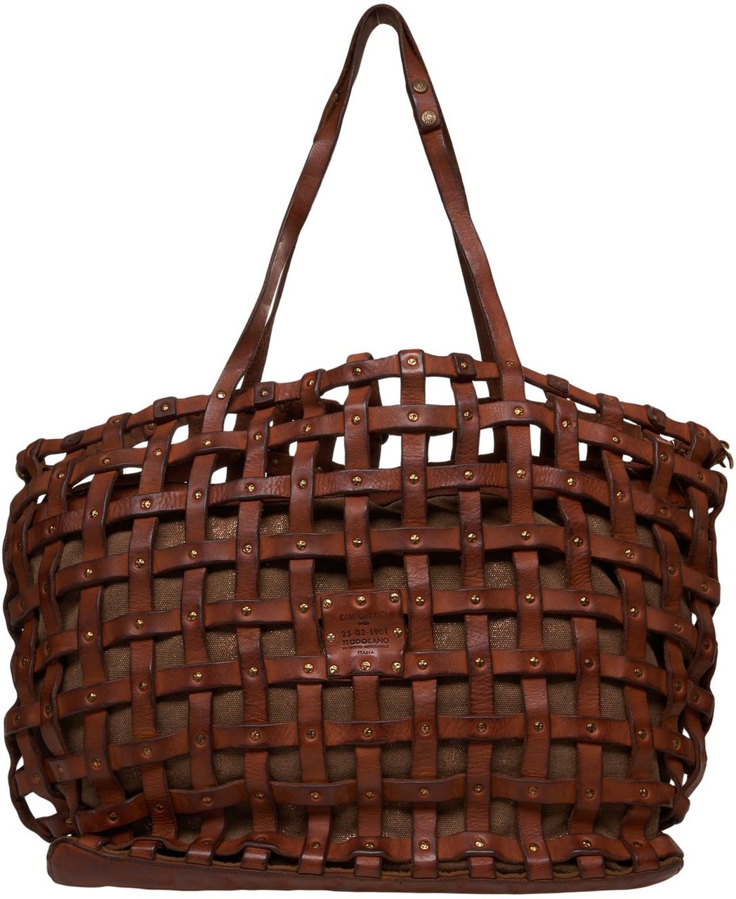 Campomaggi Leather shopper Bruin