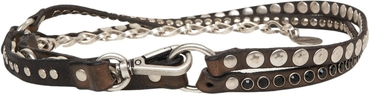 Campomaggi Belt with studs Grijs