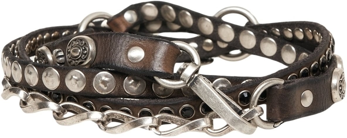 Campomaggi Belt with studs Grijs