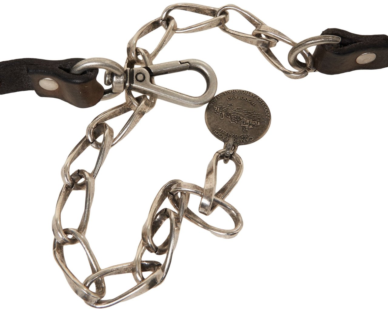 Campomaggi Belt with studs Grijs