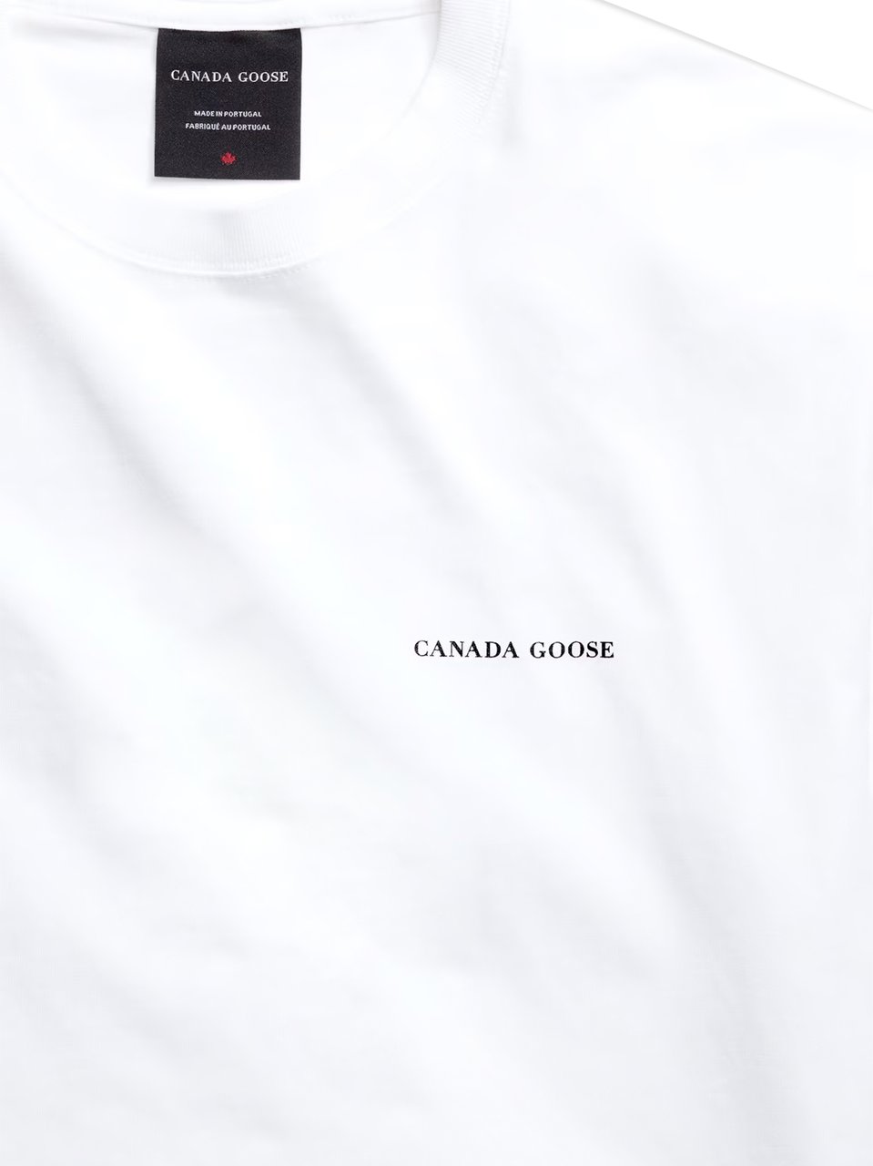 Canada Goose Relaxed Fit White Cotton T-Shirt Wit