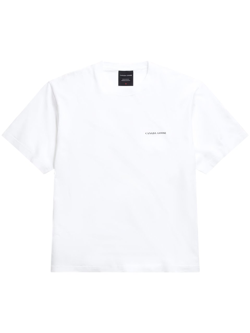 Canada Goose Relaxed Fit White Cotton T-Shirt Wit
