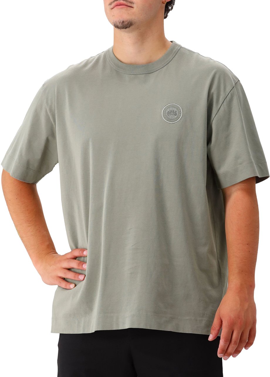 Canada Goose Canada Goose T-shirt Groen Gladstone Embroidered Disc Sage Groen