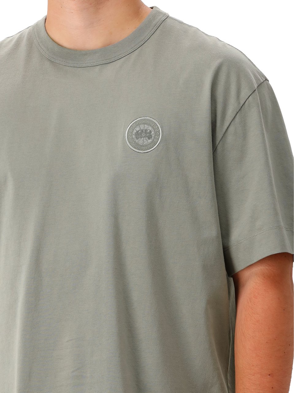 Canada Goose Canada Goose T-shirt Groen Gladstone Embroidered Disc Sage Groen