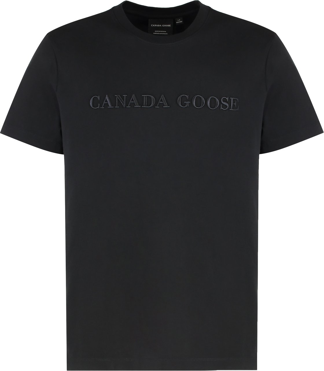 Canada Goose Emersen crew neck T-shirt with embroidery Zwart