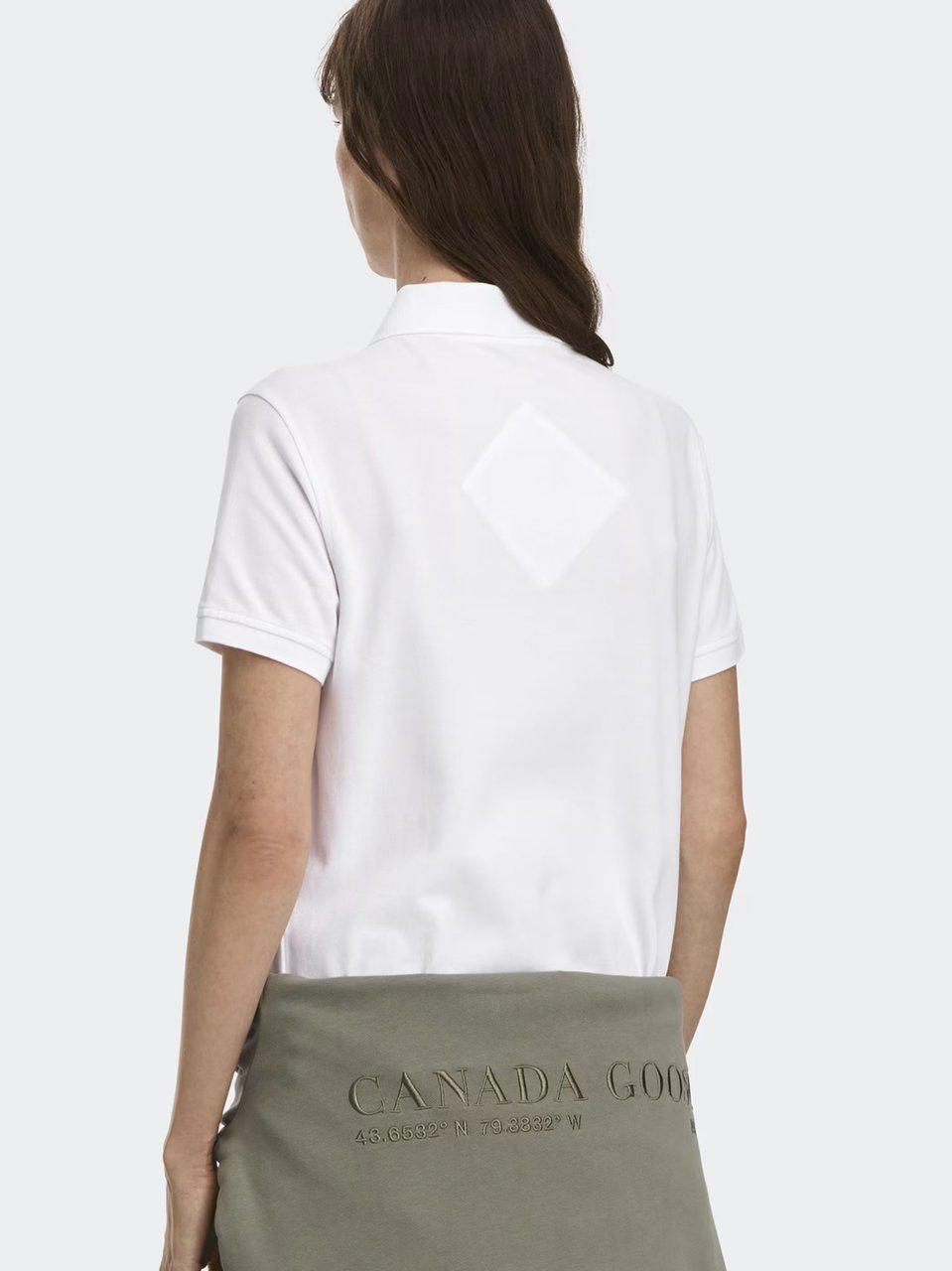 Canada Goose Almira Tailored Classic Collar Polo Shirt Wit