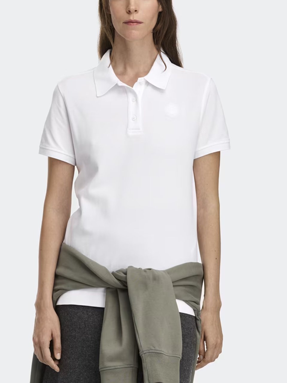 Canada Goose Almira Tailored Classic Collar Polo Shirt Wit