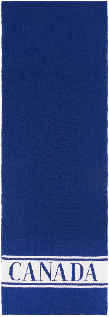 Canada Goose Merino Logo Scarf Blauw