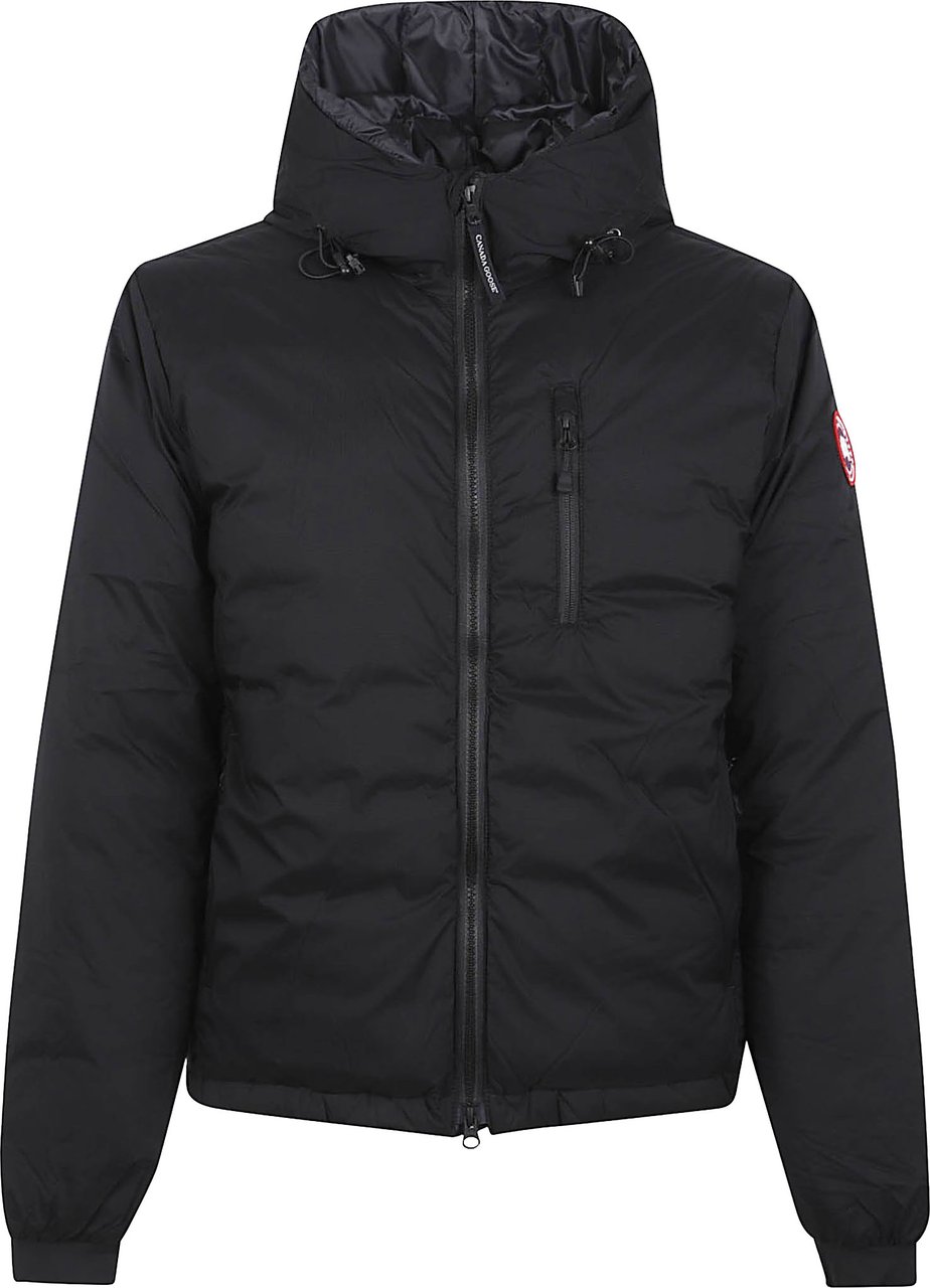 Canada Goose Insulated Black Jacket with High Collar and Functional Elements Zwart