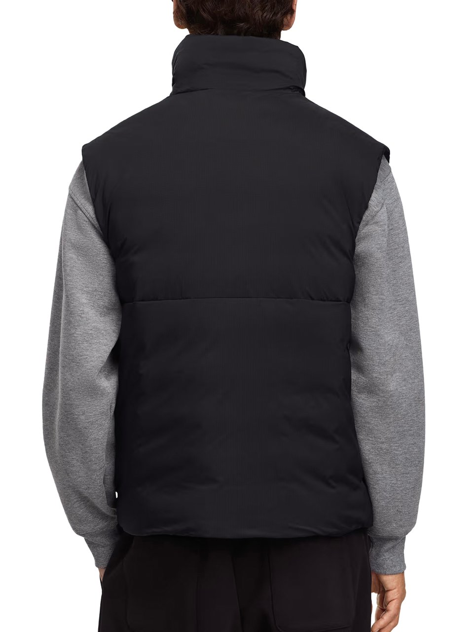 Canada Goose Padded Black Vest with High Collar Zwart