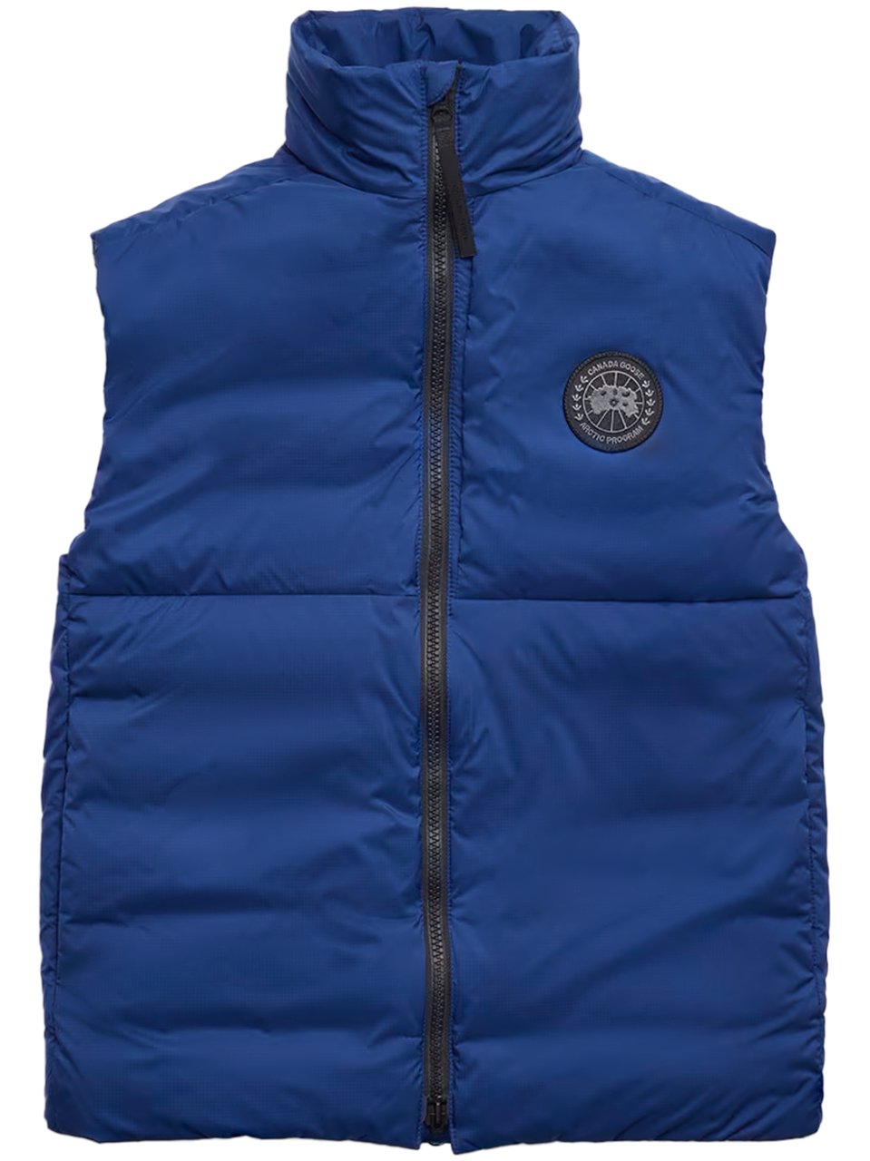 Canada Goose Padded Blue Lodge Vest with High Collar Blauw
