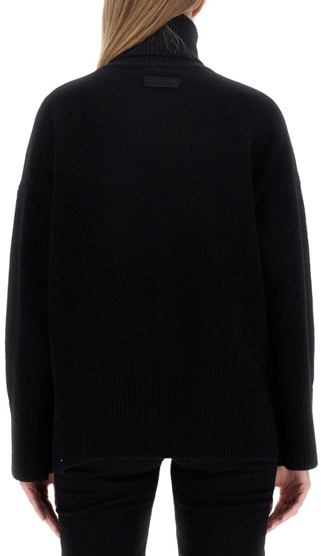 Canada Goose Relaxed Fit Cashmere Turtleneck Sweater Zwart