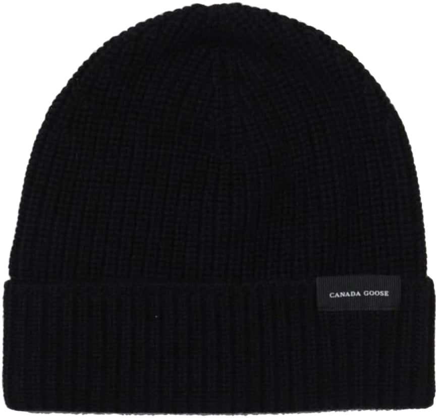 Canada Goose Rib Toque Wordmark Logo Beanie Zwart