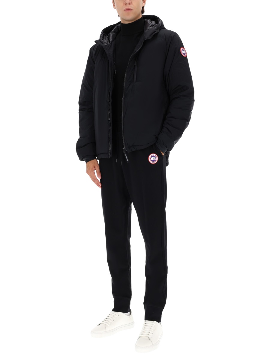 Canada Goose Lodge Padded Polyester Hooded Jacket Zwart