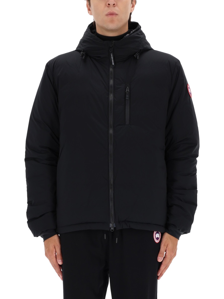 Canada Goose Lodge Padded Polyester Hooded Jacket Zwart