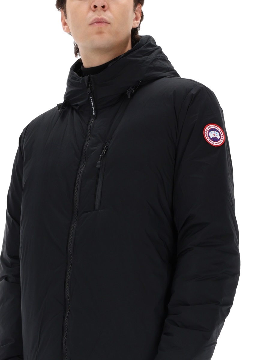 Canada Goose Lodge Padded Polyester Hooded Jacket Zwart