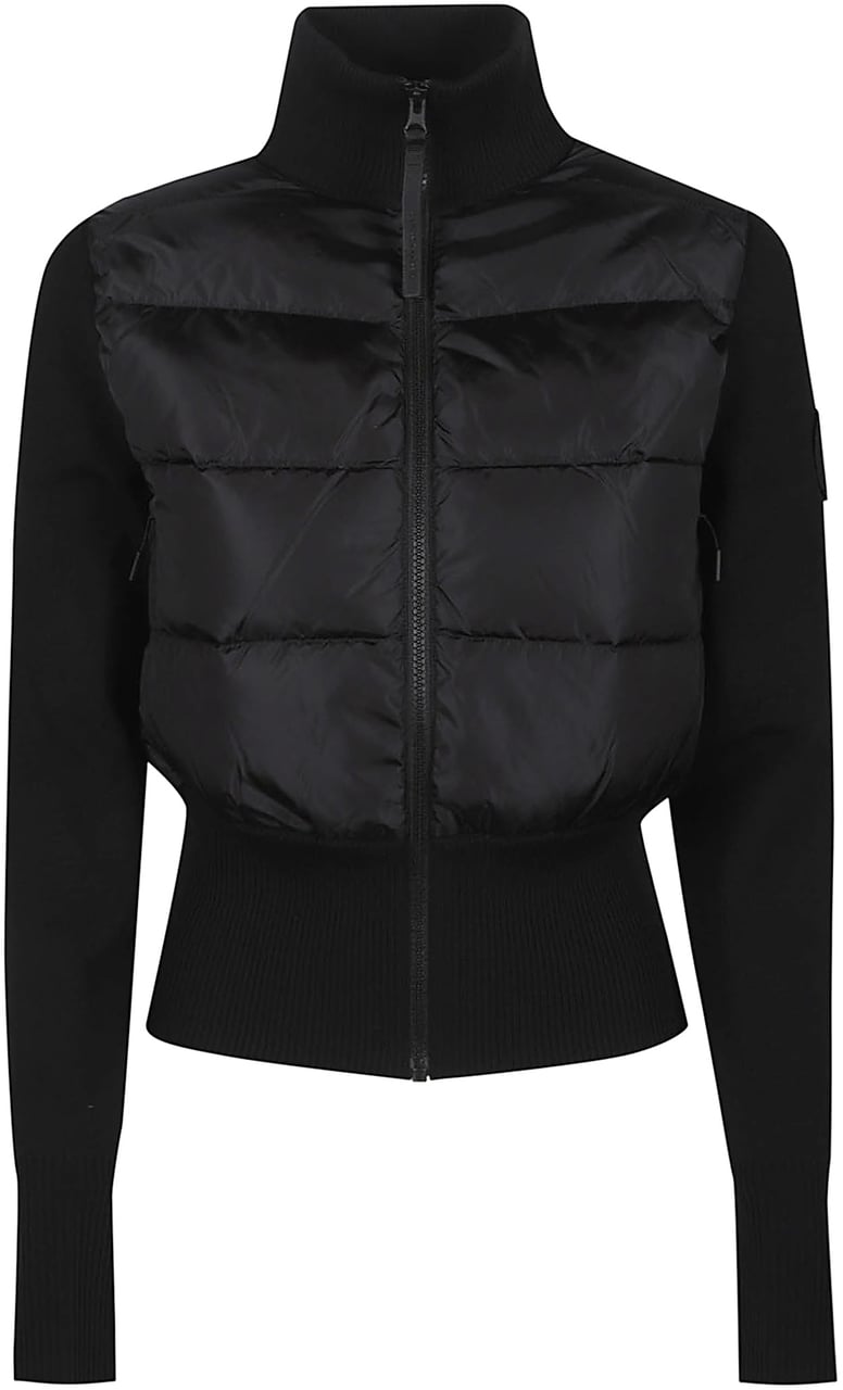 Canada Goose Hybridge Wide Quilt Knit Jacket Black Zwart