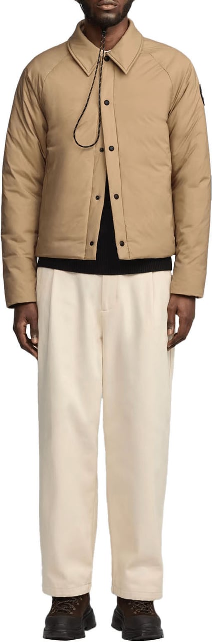 Canada Goose LODGE HOODY BLACK LABEL LIGHTWEIGHT DOWN JACKET Taupe