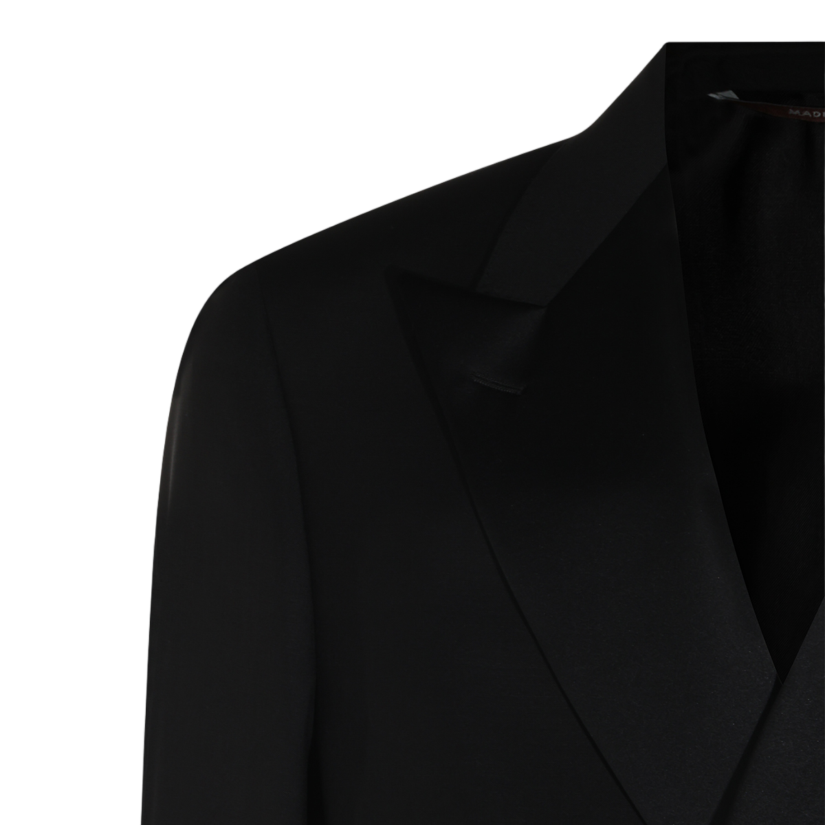 Canali Double-Breasted Black Suit with Peak Lapels Zwart