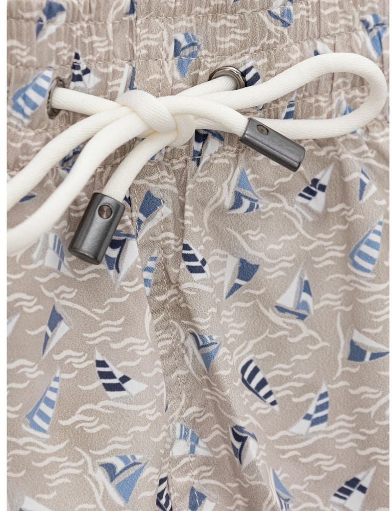 Canali Beige Polyester Swim Shorts Beige