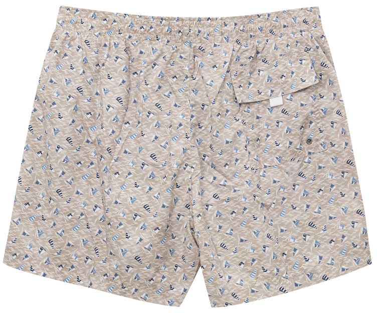 Canali Beige Polyester Swim Shorts Beige